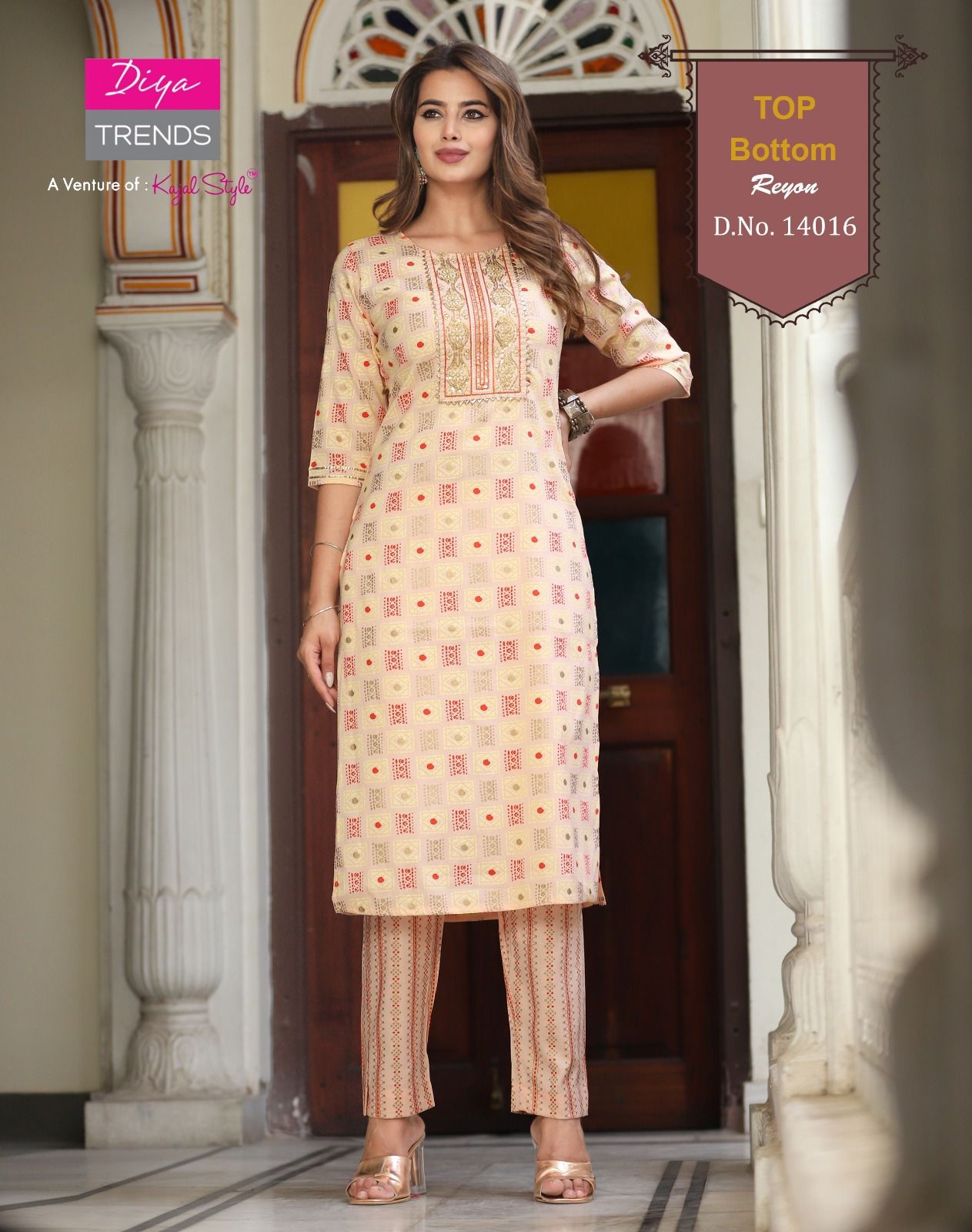 Four Piece By Diya Trends Embroidery Kurti With Bottom Catalog
